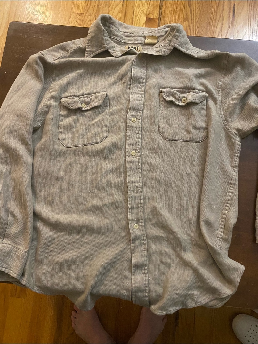 Northwest Territory Light Gray Casual Button-Down Shirt